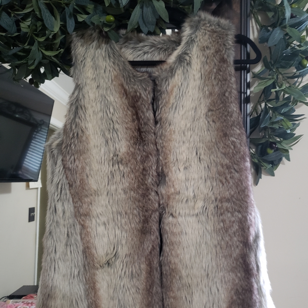INC Fur Vest